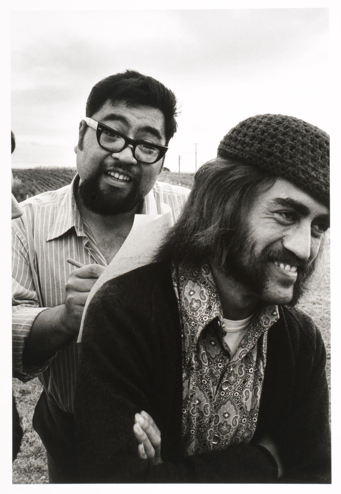 Te Kaha-nui-a-tiki marae, Te Kaha. Buck Nin and Wiremu Henare. June 1973