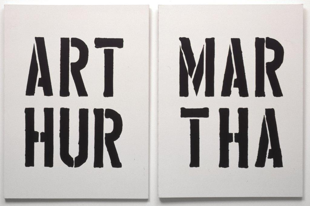 MAYFAIR: 14 PAINTINGS (NAMING), ARTHUR OR MARTHA, 1993-1996 IN MEMORY OF D.P.