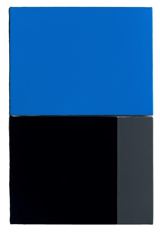Black and Blue Abstract Painting