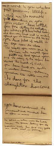 A word to you who have great possessions