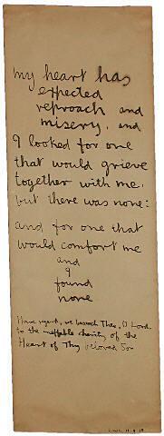 My heart has expected reproach and misery