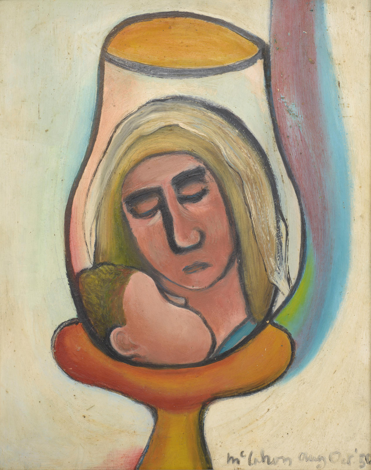 Virgin and Child as a lamp