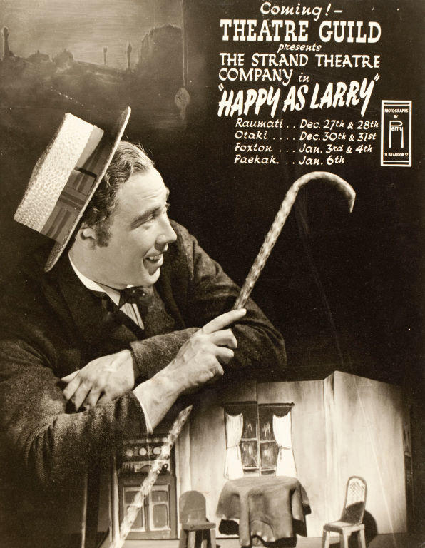 ('Happy as Larry' play poster)