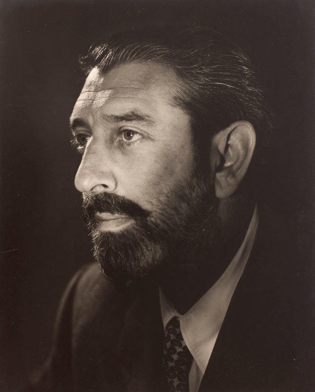(Three quarter head and shoulders portrait of man with beard)