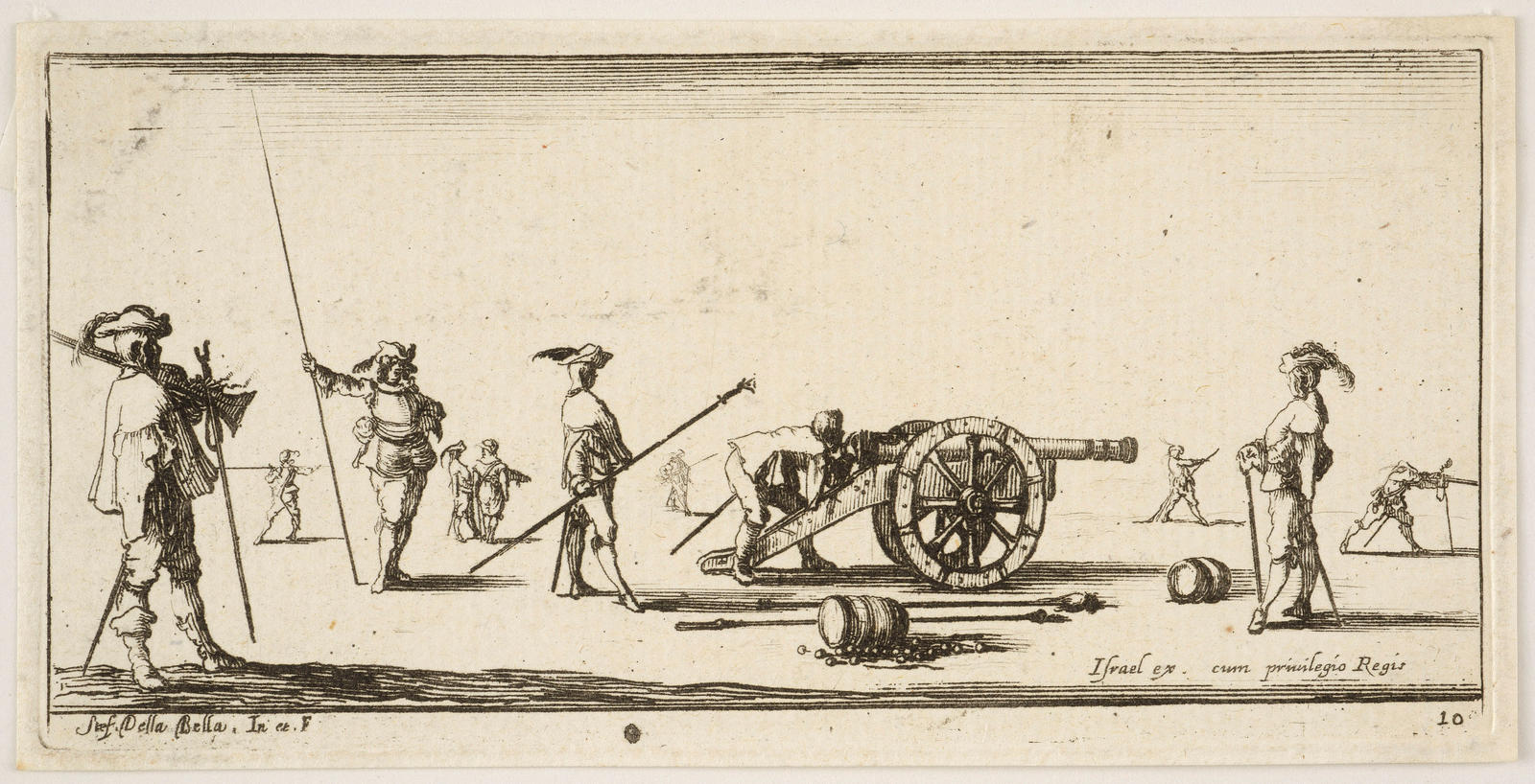 Soldier Pointing a Cannon