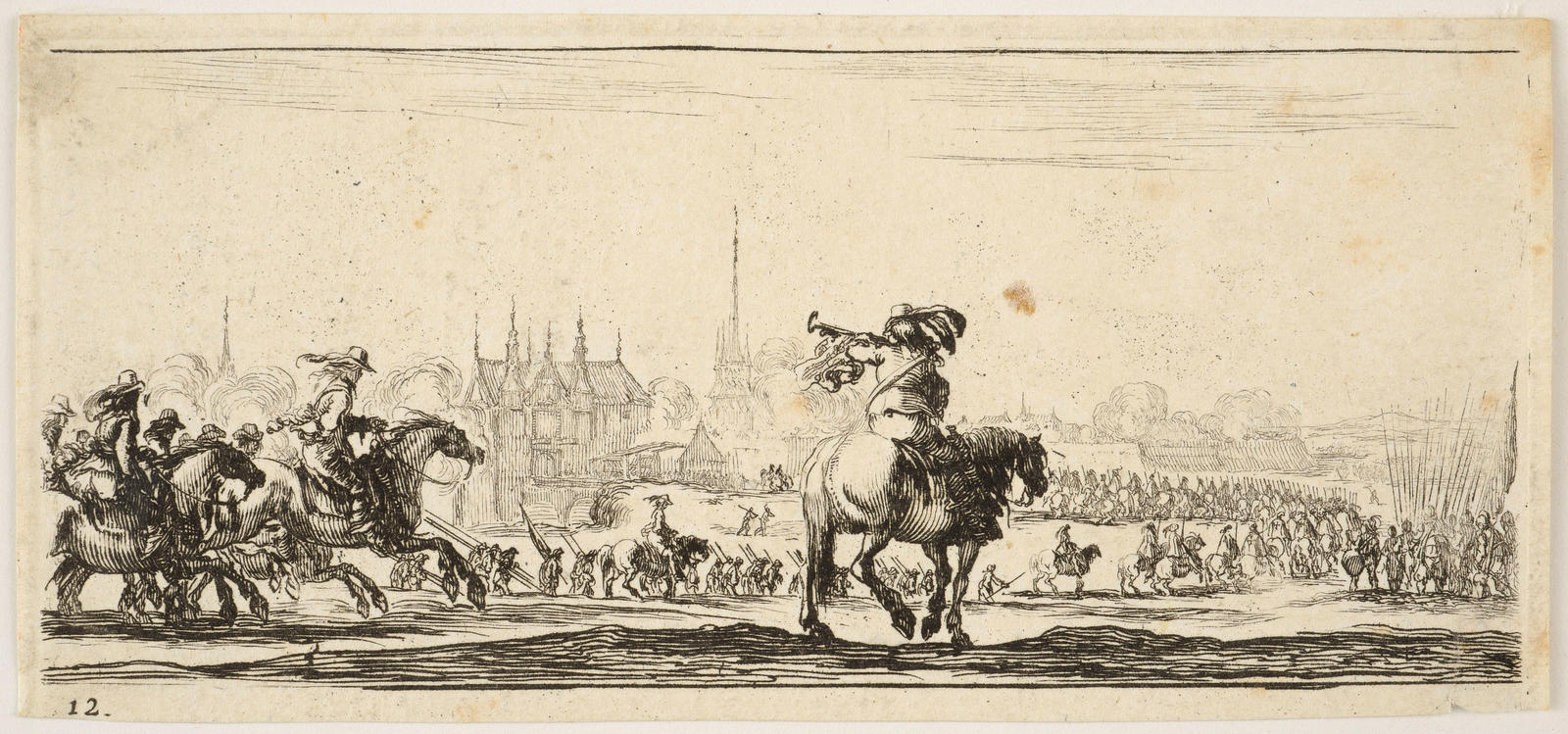 Troops in a Line to Enter a Town