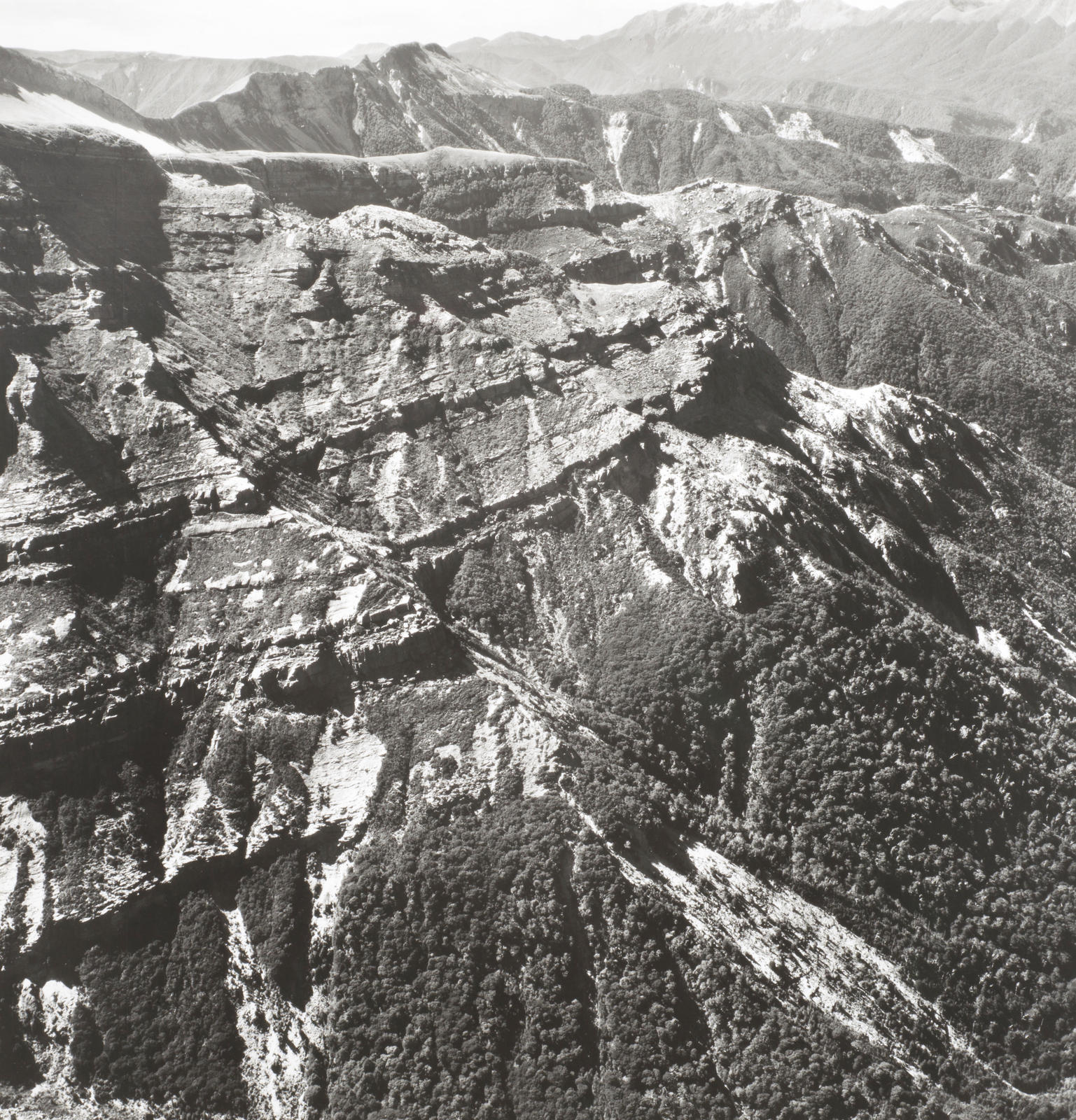 Mountain landscape, Silvermine Valley, North West Nelson Forest Park