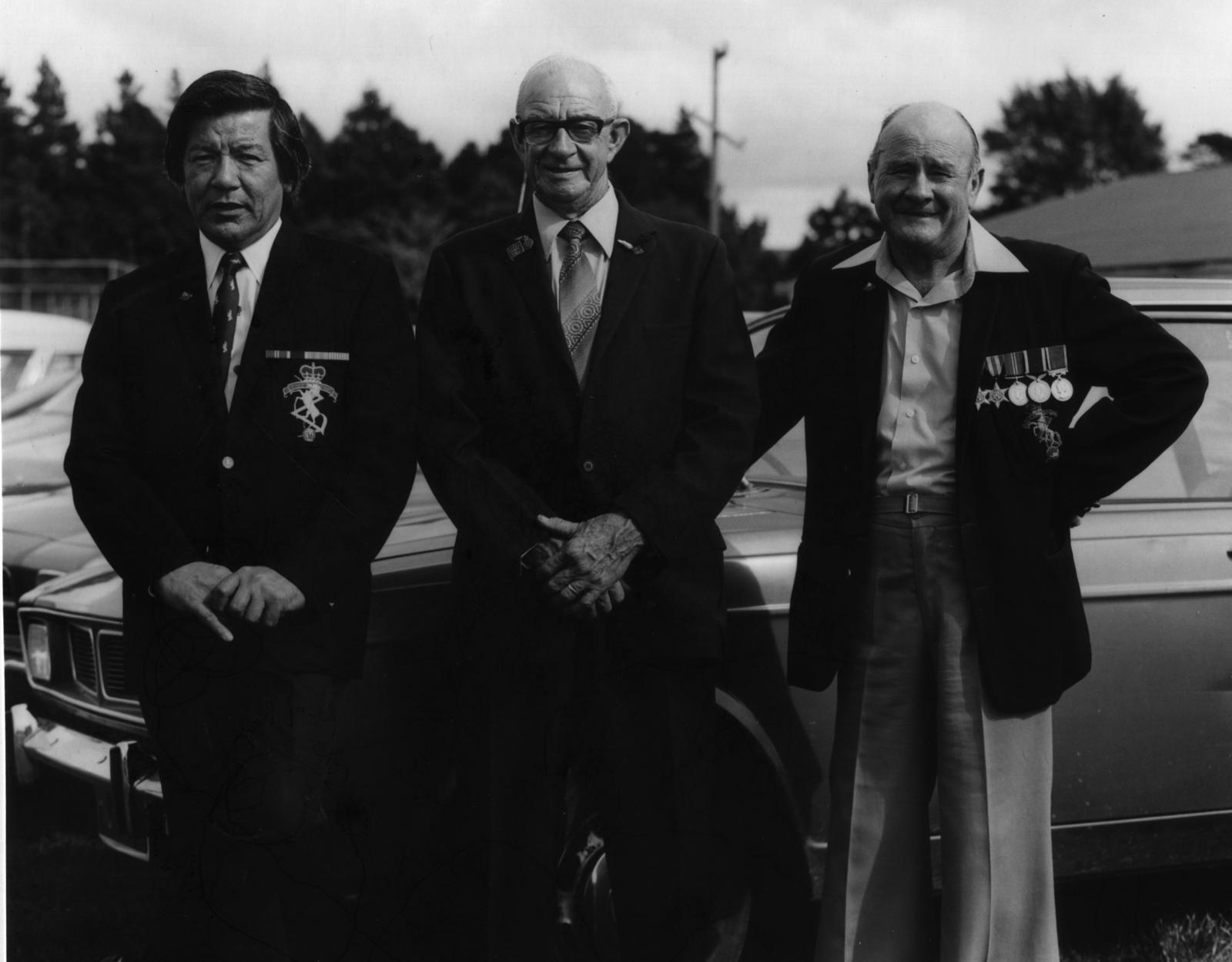 The Hibiscus Coast Project, ANZAC Day Veterans: Three Veterans In Car Park