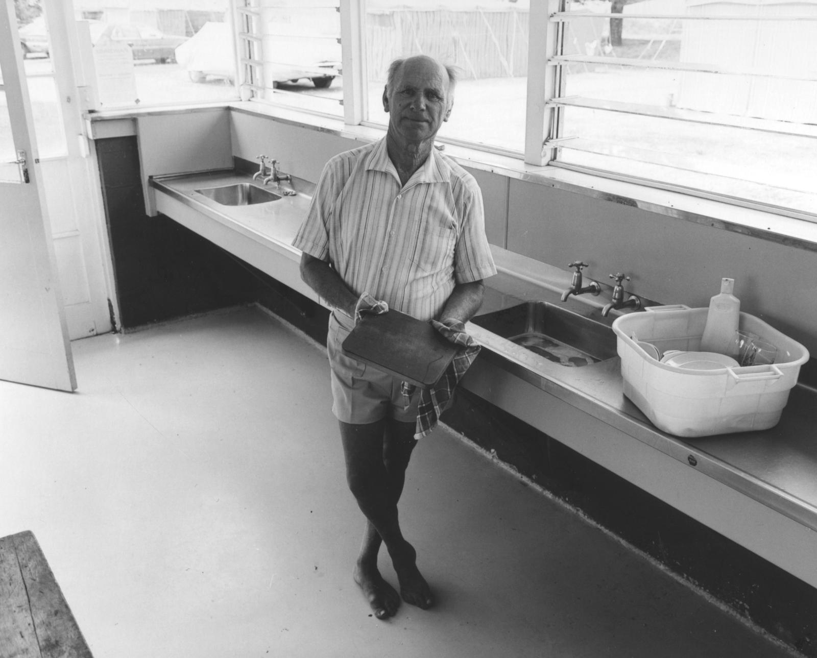 The Hibiscus Coast Project, Campers and Lifesavers: Man in camp kitchen