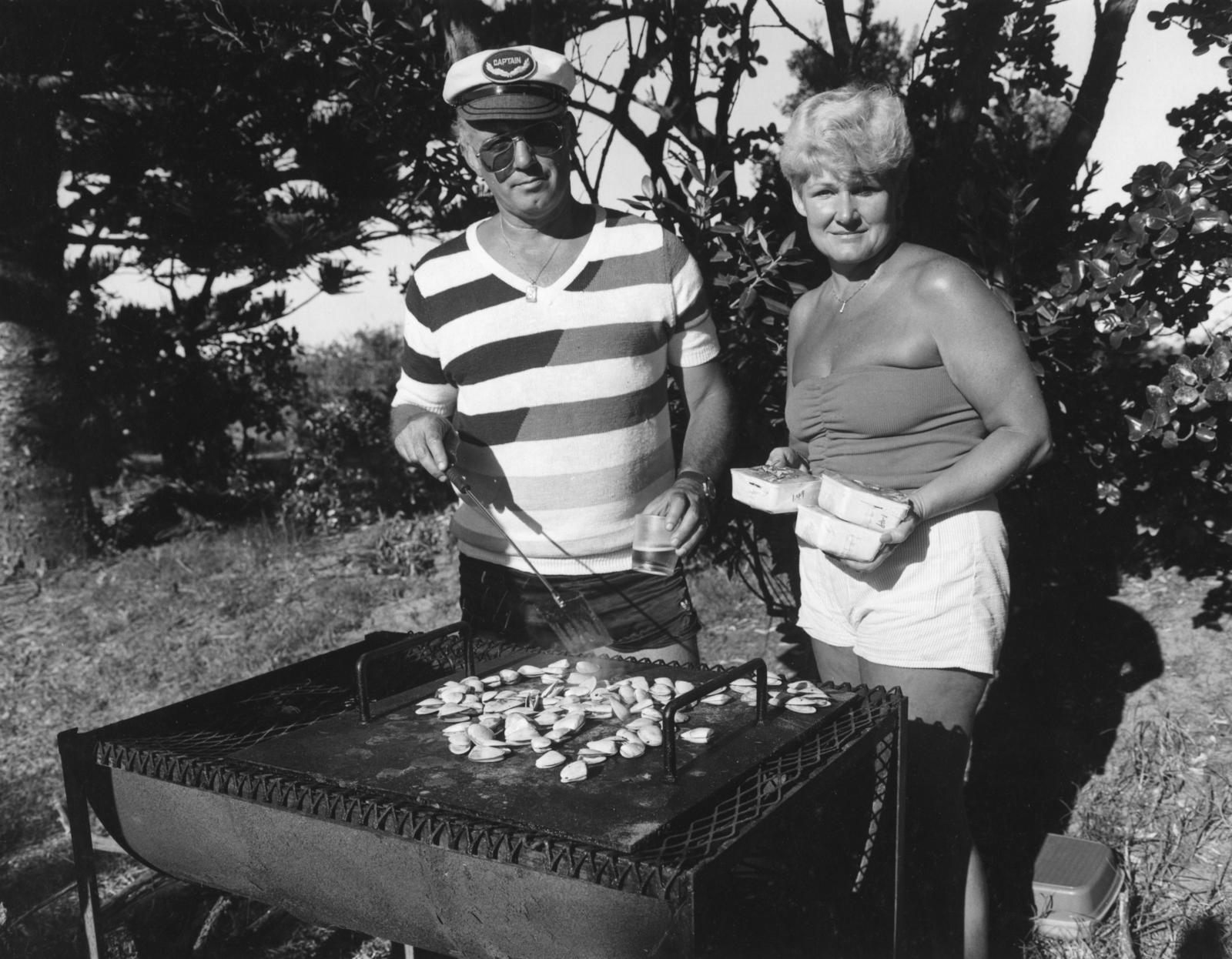 The Hibiscus Coast Project, Campers and Lifesavers: Couple barbequing pipis
