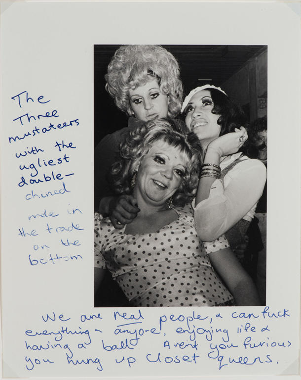 Tina, Dianne and Tracy Karl at 'Gay Lib Dance Party', 1974