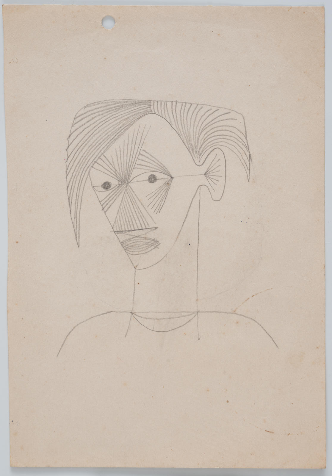 Modernist Head and Shoulders Portrait of a Boy