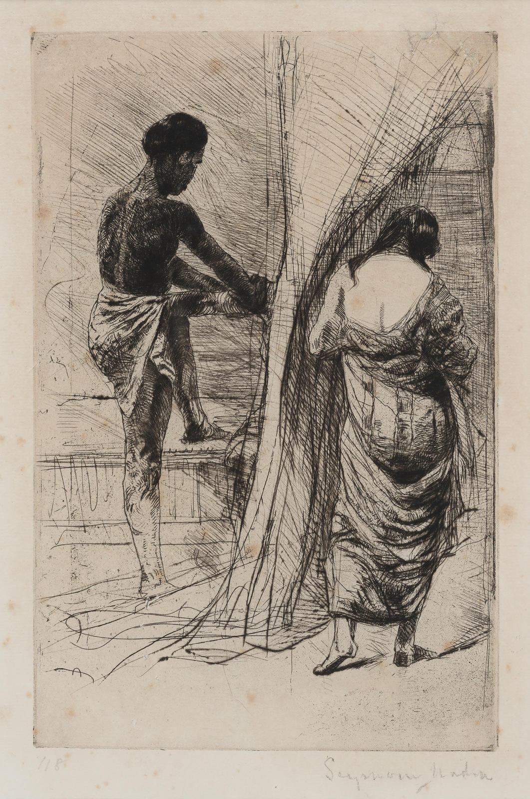 Turkish Bath with Two Figures