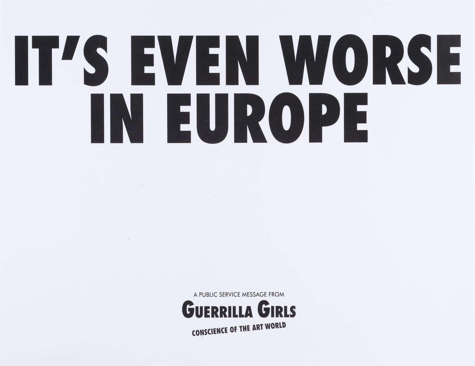 It's Even Worse in Europe