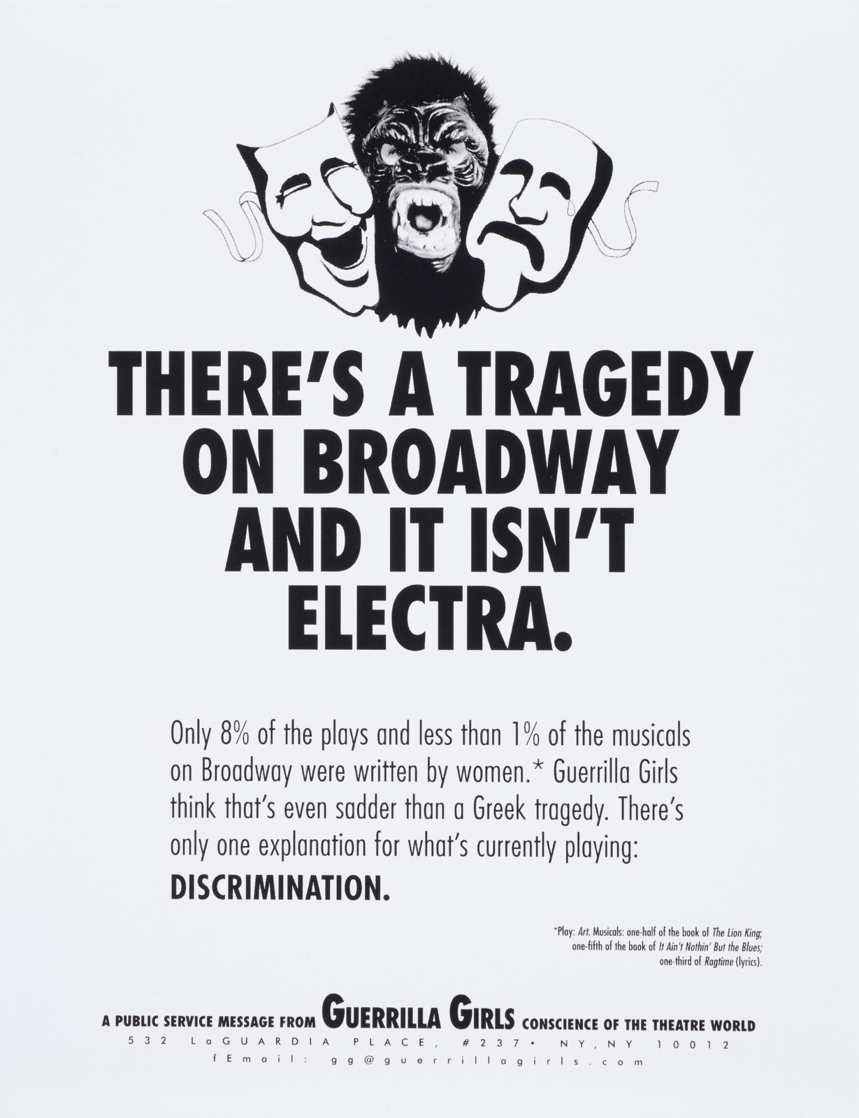 There's a Tragedy on Broadway and It Isn't Electra