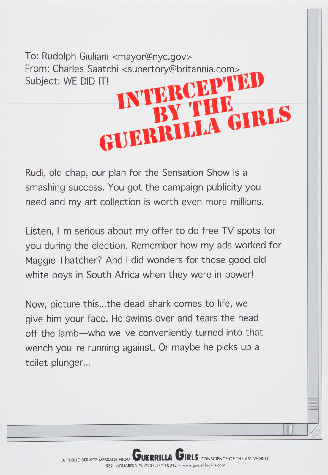 Intercepted by the Guerrilla Girls