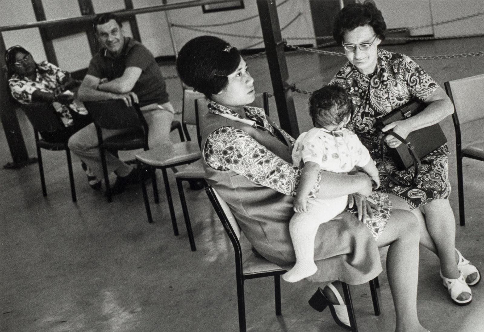 Mother and child, Auckland airport
