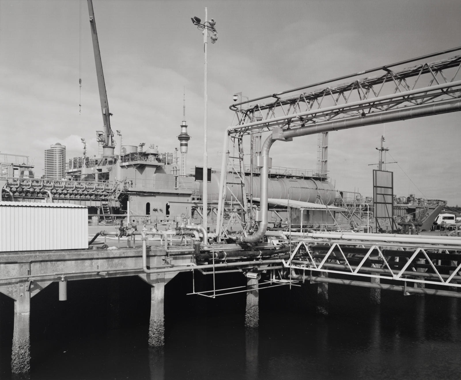 Taylor’s Wharf, view towards the city, Viaduct Harbour, Auckland, 3 June 2001