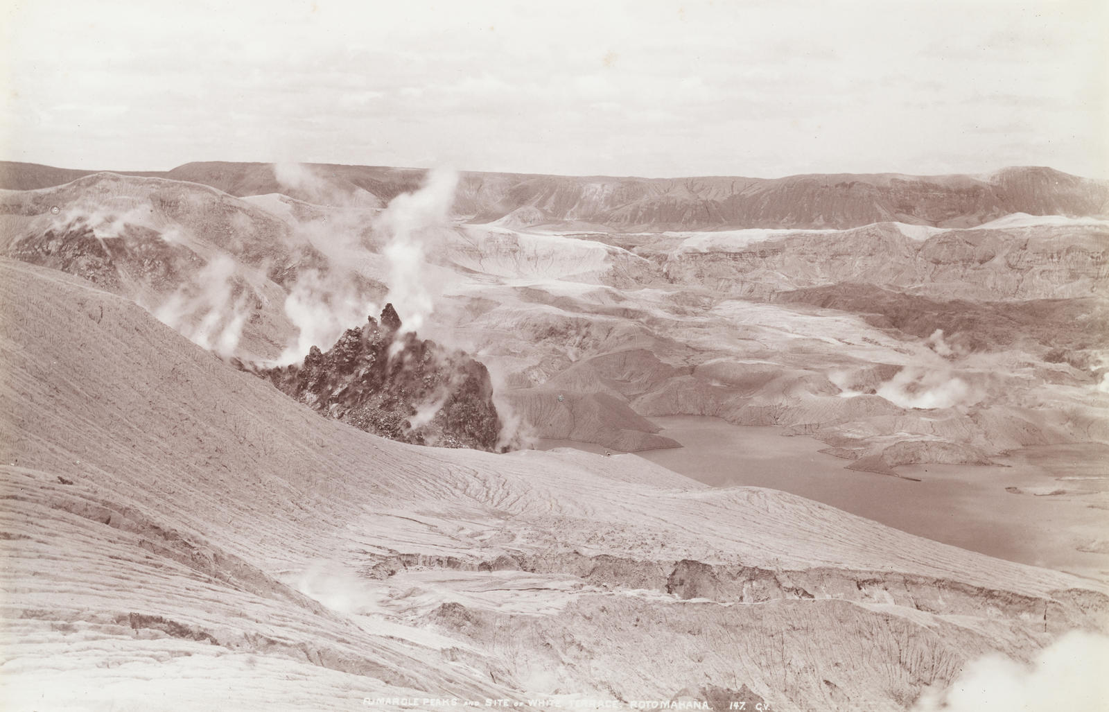 Fumarole Peaks and Site of the White Terraces, Rotomahana. 147.
