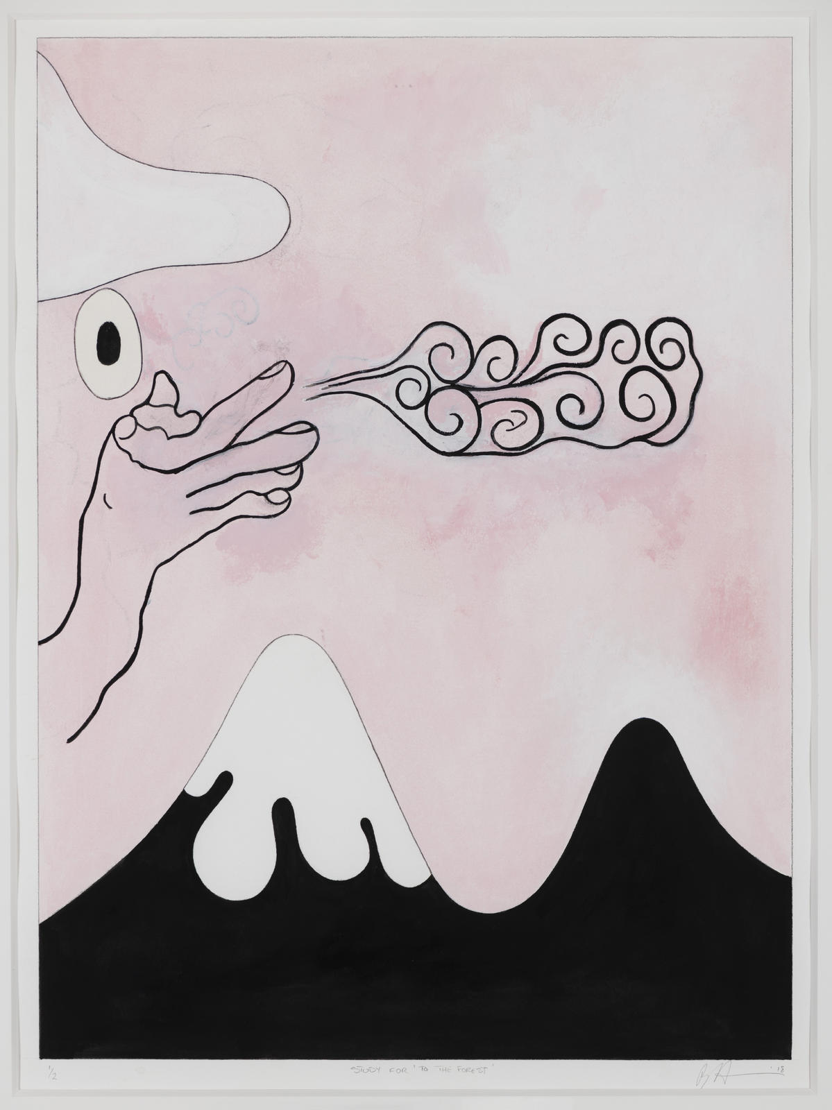 Study for peaks (to the forest) I