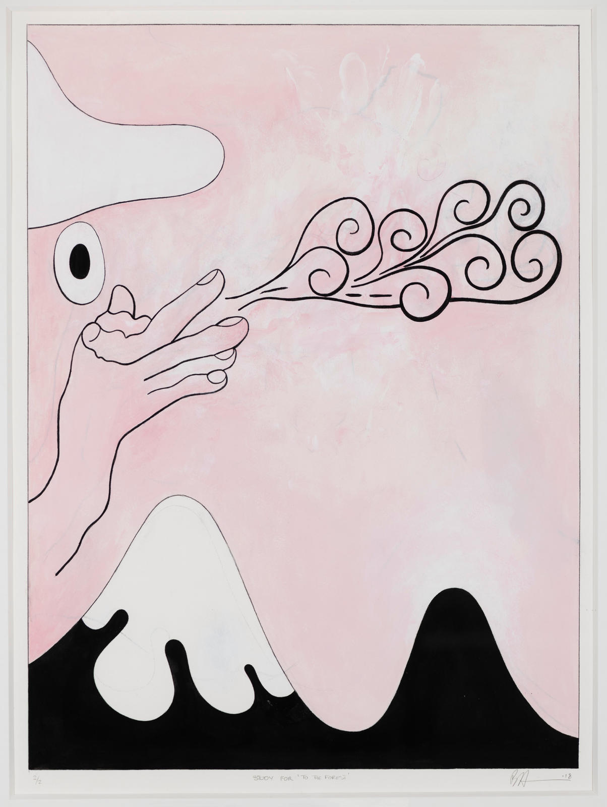 Study for peaks (to the forest) II
