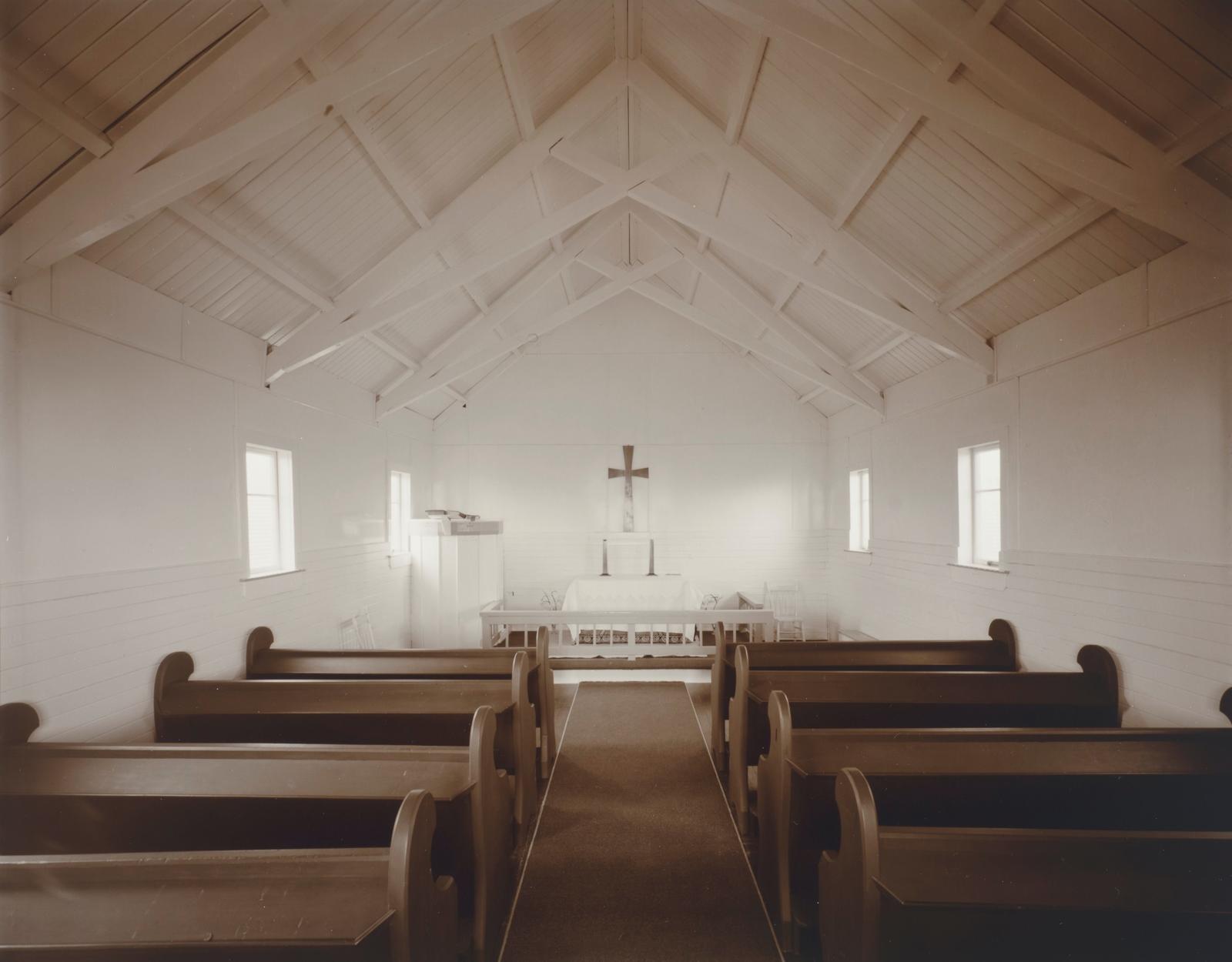 Interior, Church of the Transformation, Tautoro, Northland, 20 April 1982
