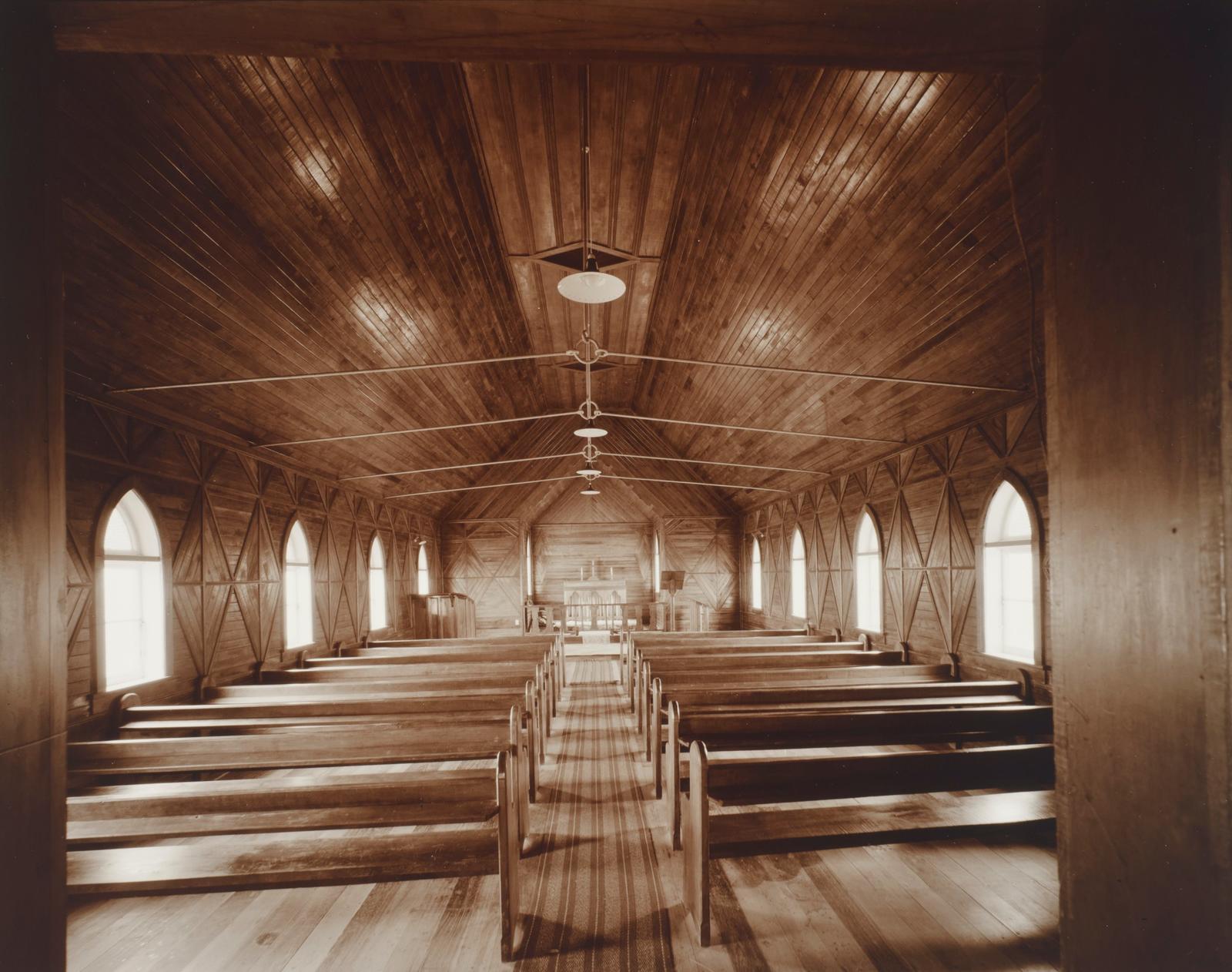 Interior, Church, Pakanae, Hokianga Harbour, Northland, 22 April 1982