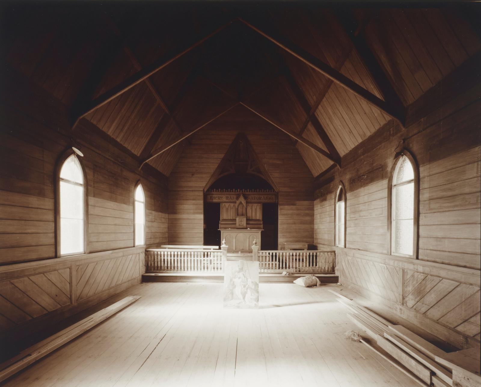 Interior, St. Gabriel's Catholic Church, Pawarenga, Whangape Harbour, 10 May 1982