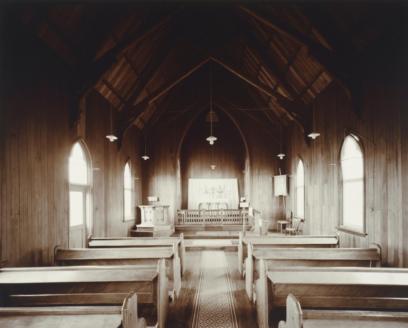 Interior, St.Barnabas Catholic Church, Peria, Northland, 15 May 1982