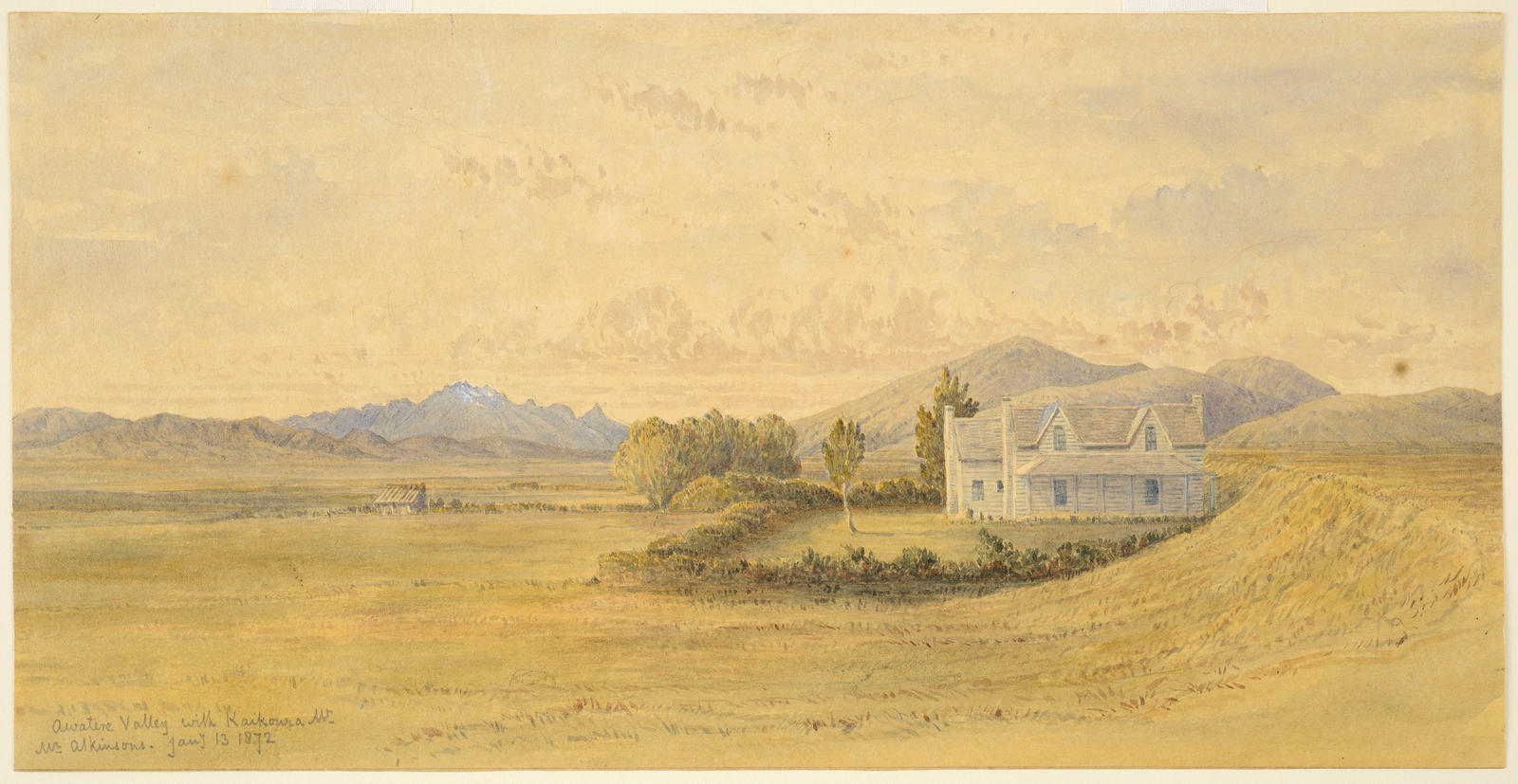 Awatere Valley with the Kaikoura Mountains (Mr Atkinson's)