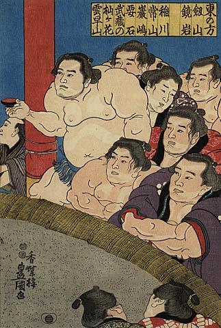 Wrestling match (right hand sheet of triad)
