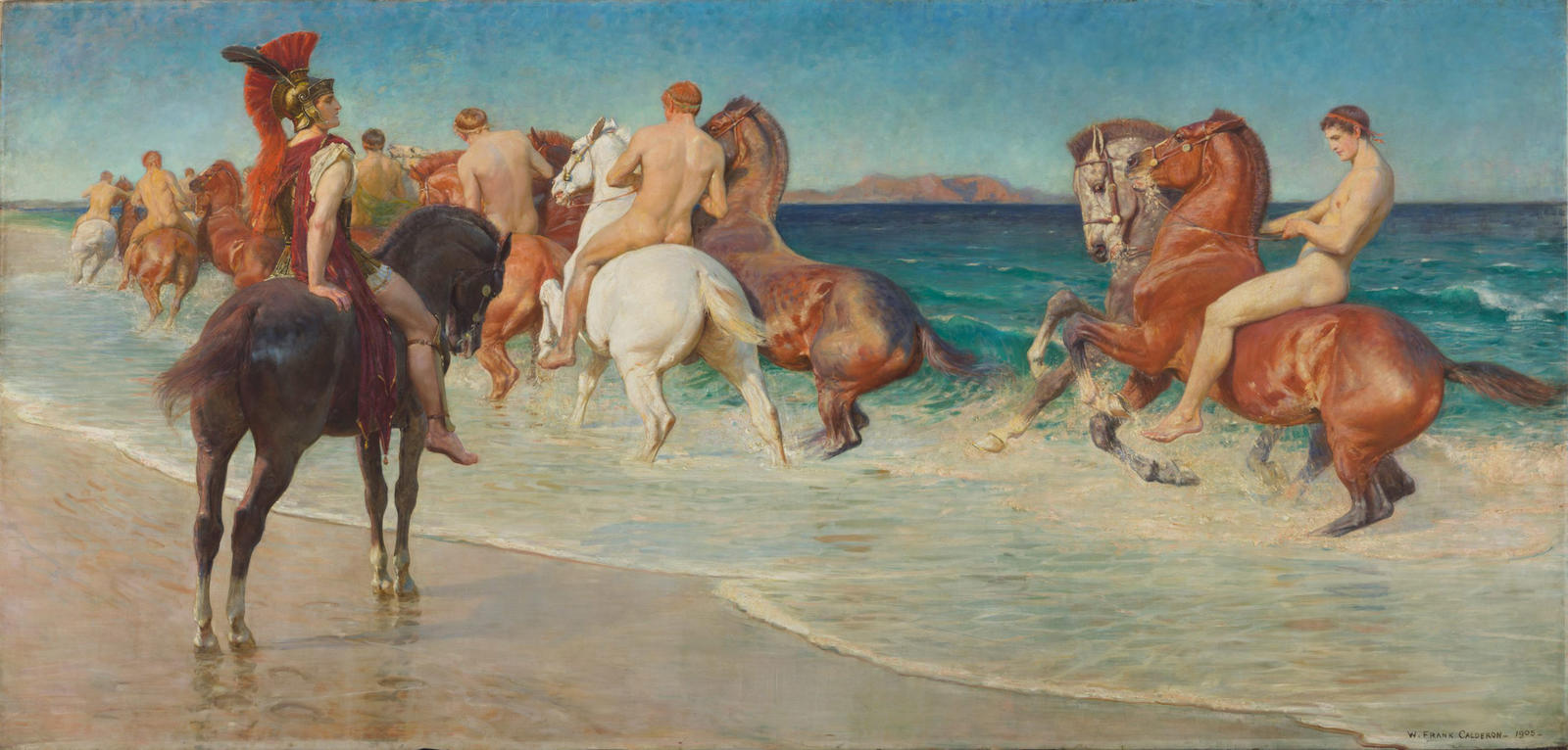On the sea-beat coast, where hardy Thracians tame the Savage Horse