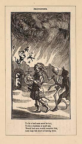 Illustration from Homiletic Book: To be a bad man must be bad