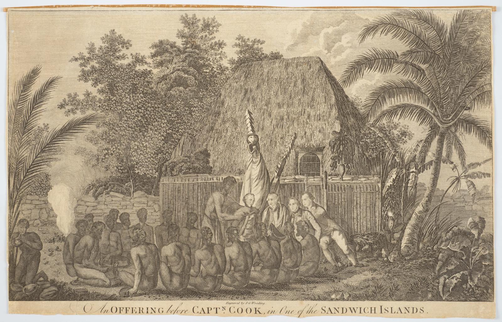 An Offering before Captain Cook, in one of the Sandwich Islands