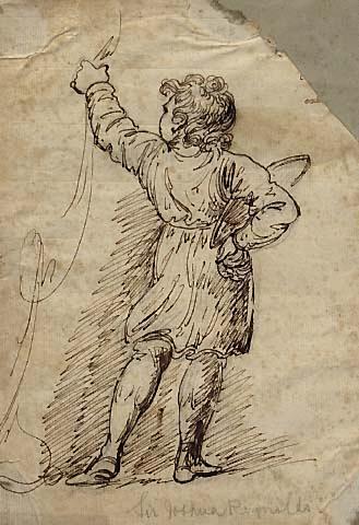 Rear view of Child Holding Curtain