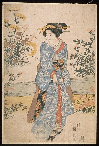 Lady in garden