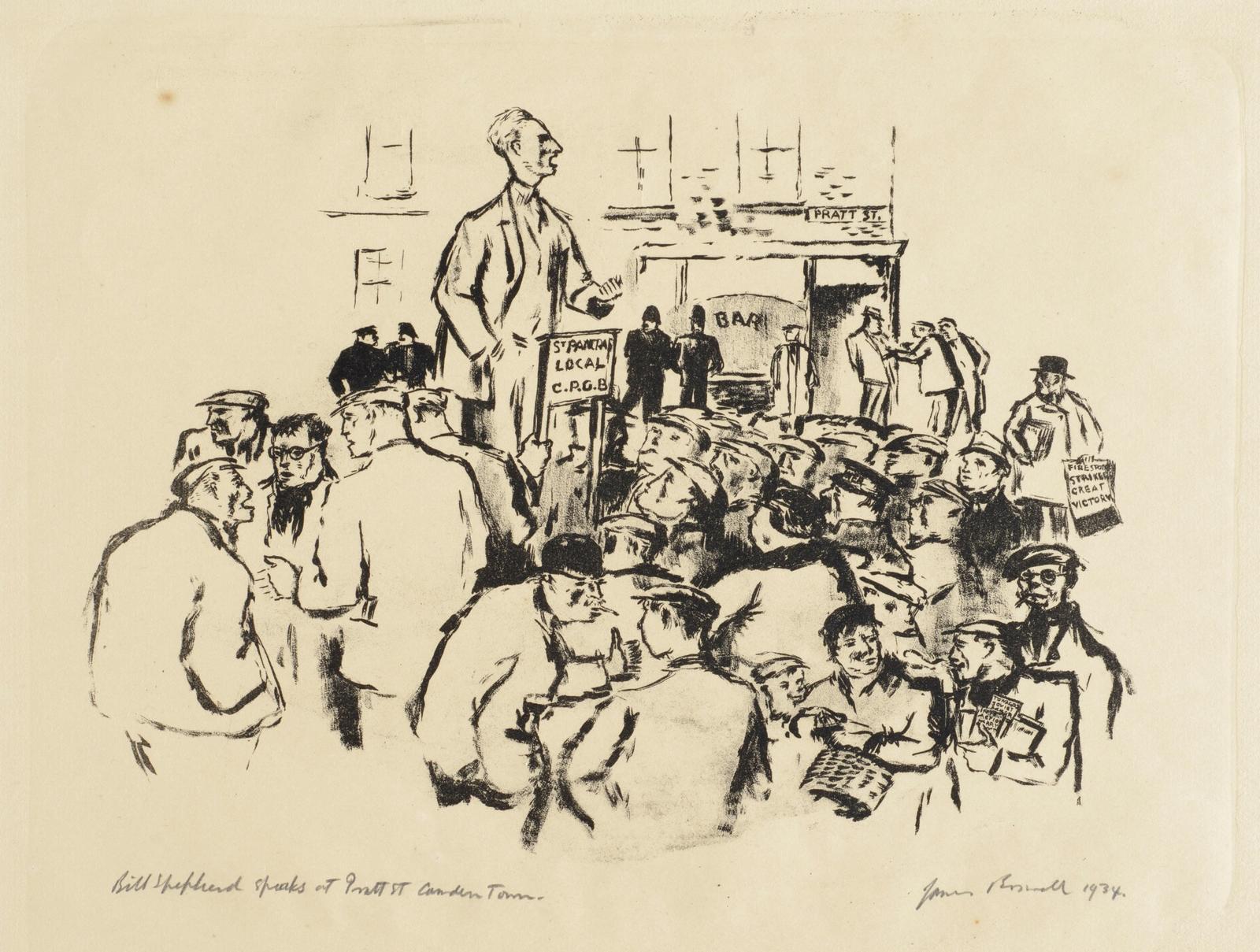Bill Shepherd speaks at Pratt Street, Camden Town