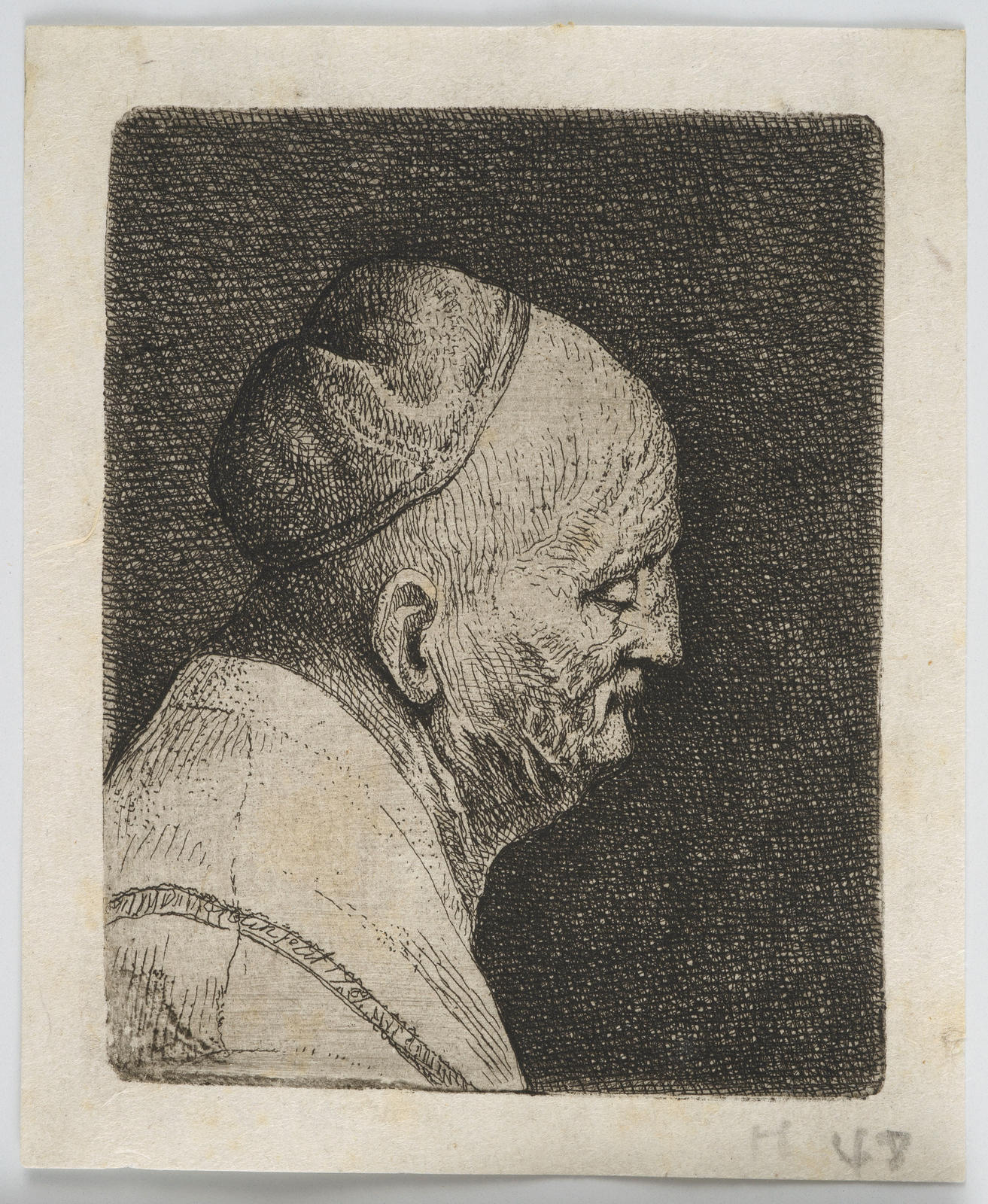 Bust of a Man in a Skull-Cap
