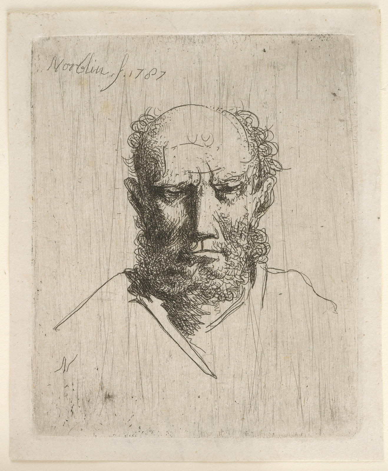 Head of a Bald Man with a Beard