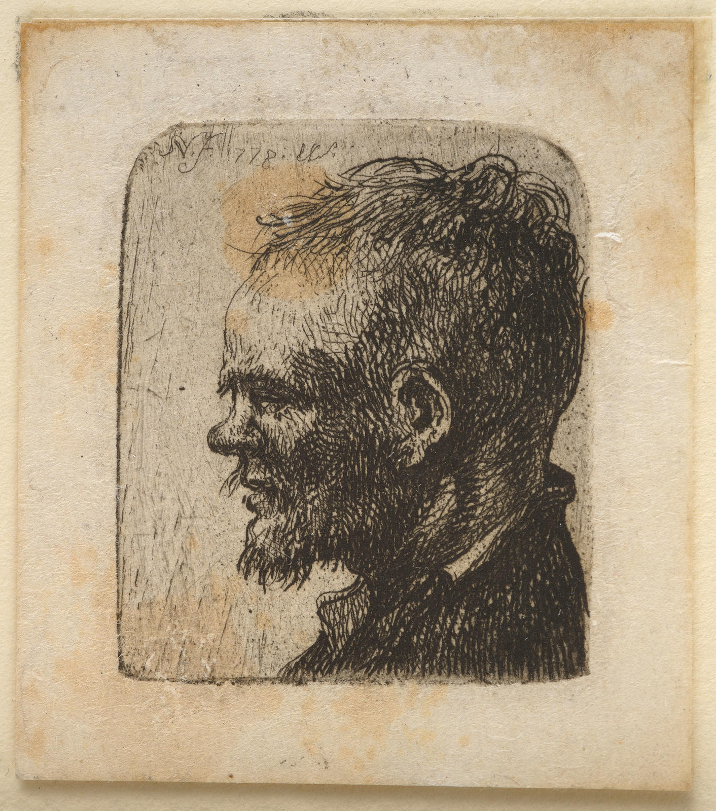 Head of a Man with a Sparse Beard