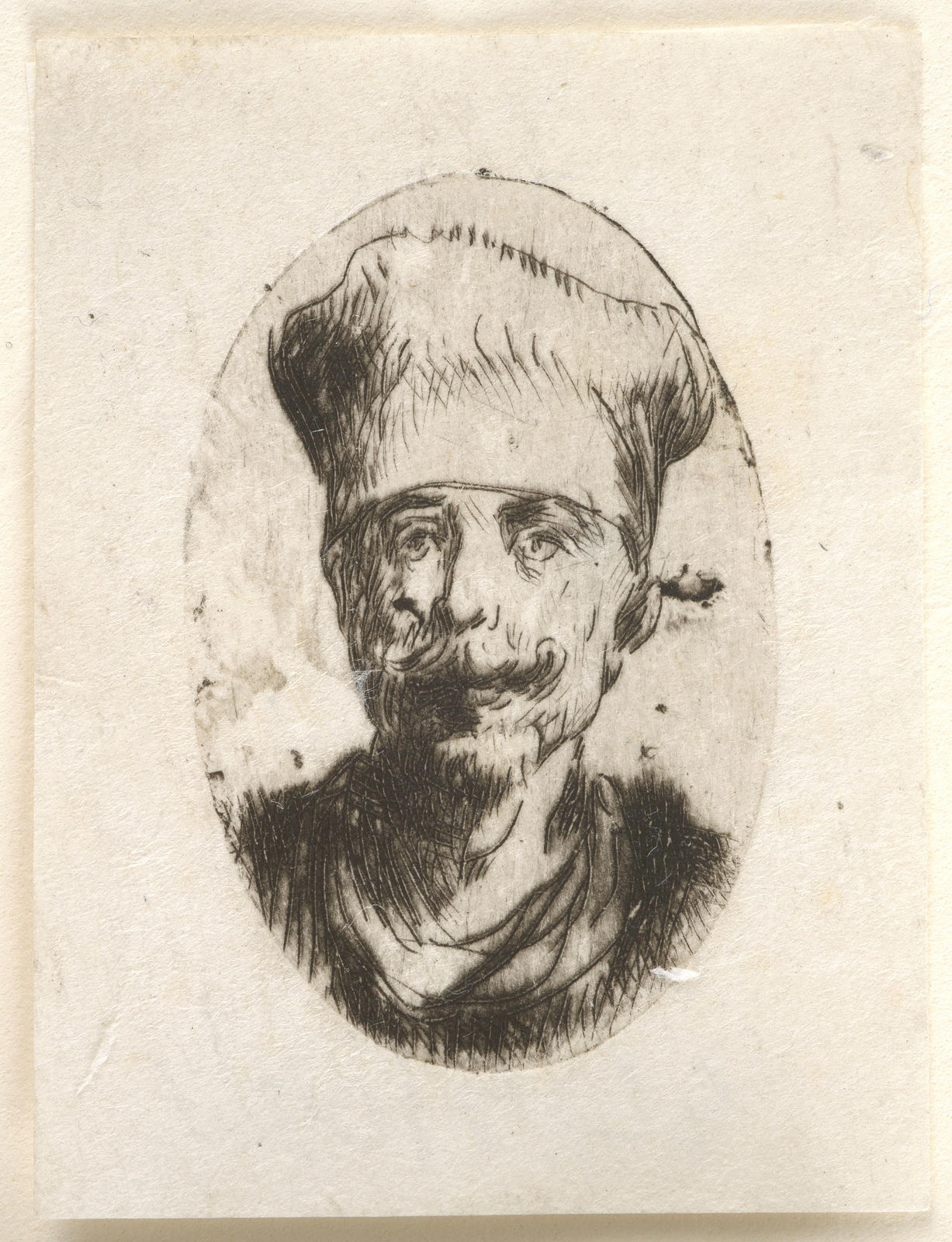 Head of a Man in a White Bonnet