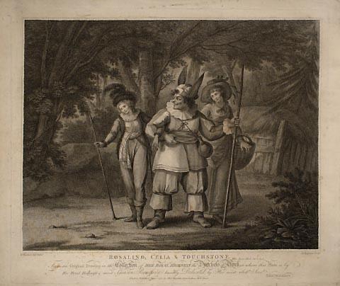 Rosalind, Celia and Touchstone