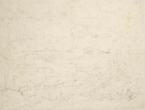 Preparatory Drawing for Landscape with the Ouse Valley Viaduct, Sussex