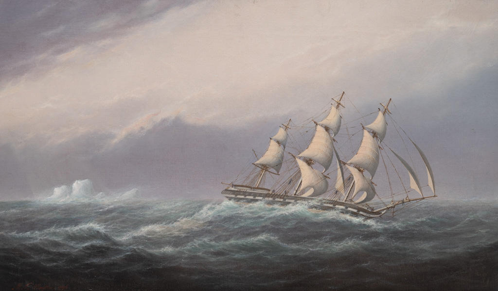Ship "True Briton" Off Cape Horn Passing Ice