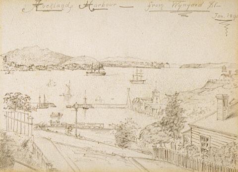 Auckland Harbour from Wynyard Street
