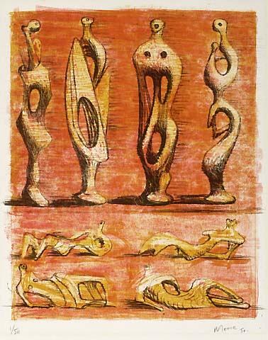 Standing and reclining figures
