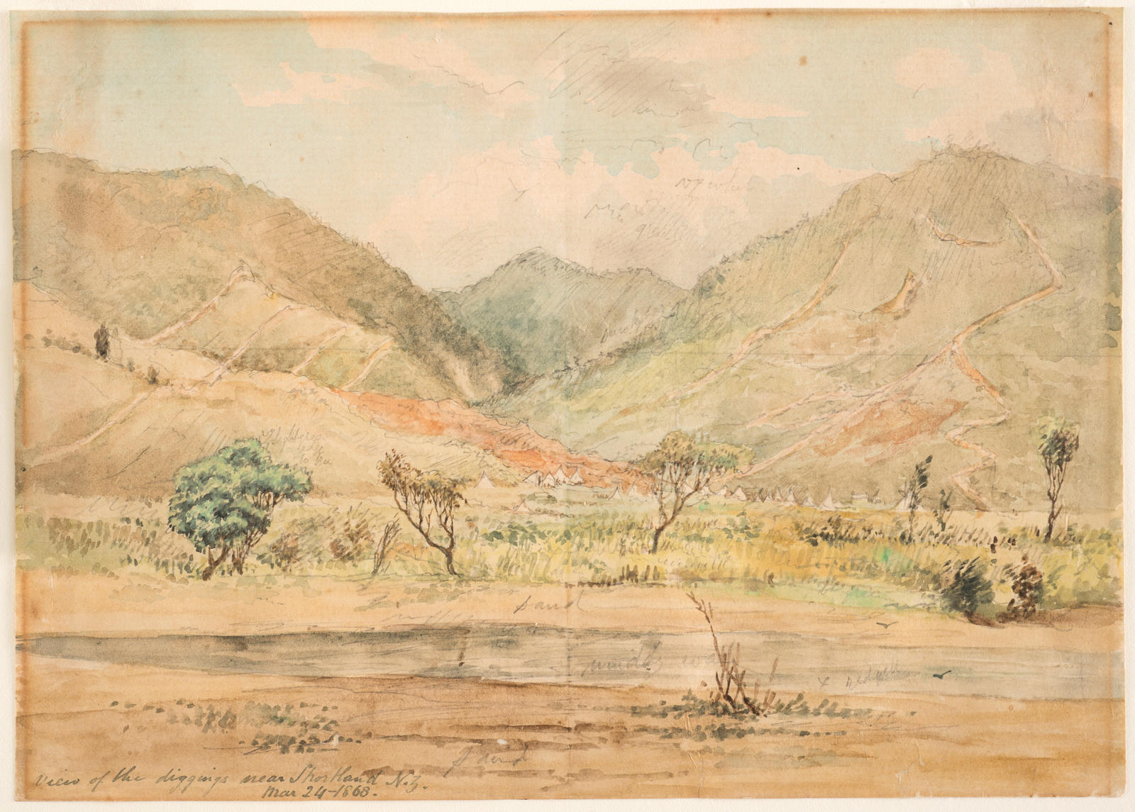 View of the digging near Shortland New Zealand