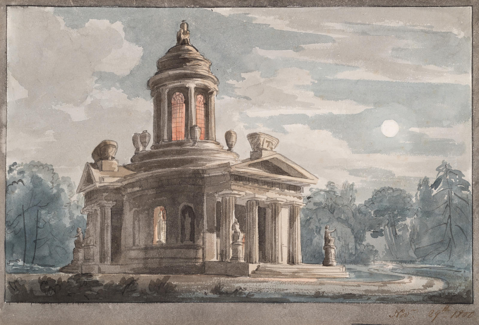 Design for a Sepulchral Chapel, Tyringham Hall, Buckinghamshire