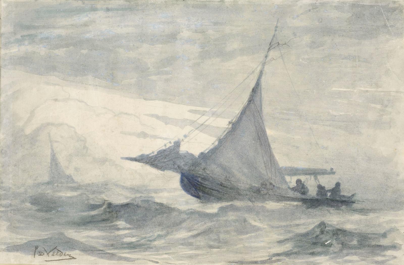 A Small Boat in Stormy Weather