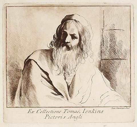 Study of an elderly man wearing a cap
